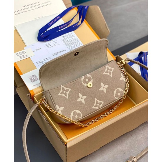 Replica Portafoglio Louis Vuitton con catena Borsa Ivy M82211 Grigio