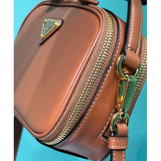 Replica Prada Odette Miniborsa in pelle 1BH203 Caffè