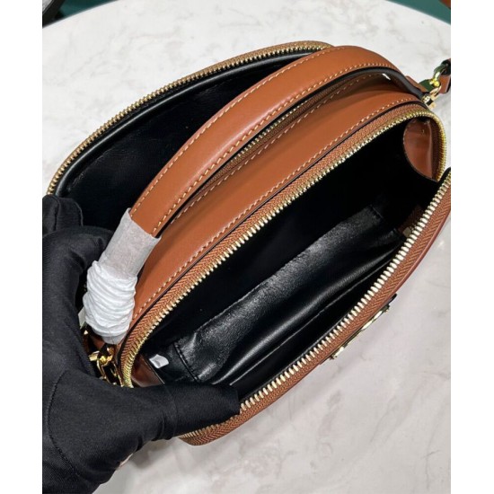 Replica Prada Odette Miniborsa in pelle 1BH203 Caffè
