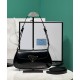 Replica Borsa a tracolla Prada in pelle spazzolata 1BD345 Nera