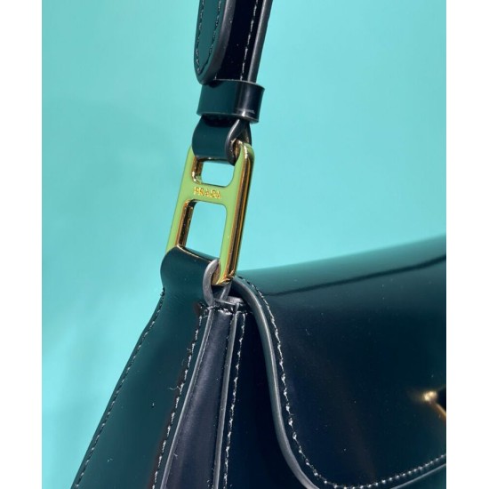 Replica Borsa a tracolla Prada in pelle spazzolata 1BD345 Nera
