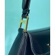 Replica Borsa a tracolla Prada in pelle spazzolata 1BD345 Nera