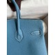 Replica Borsa Hermes Birkin 25 Retourne Blu Jean Clemence