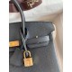 Replica Borsa Hermes Birkin 25 Retourne fatta a mano nera Clemence