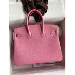 Replica Borsa Hermes Birkin 25 Retourne Rosa Clemence