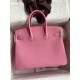 Replica Borsa Hermes Birkin 25 Retourne Rosa Clemence