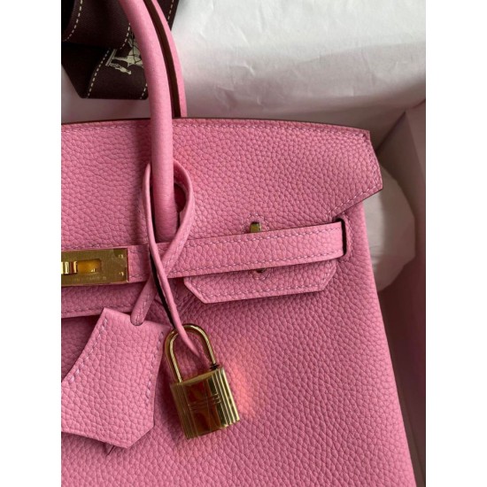 Replica Borsa Hermes Birkin 25 Retourne Rosa Clemence
