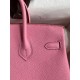 Replica Borsa Hermes Birkin 25 Retourne Rosa Clemence