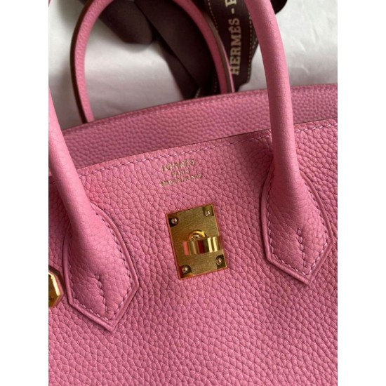 Replica Borsa Hermes Birkin 25 Retourne Rosa Clemence