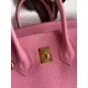 Replica Borsa Hermes Birkin 25 Retourne Rosa Clemence