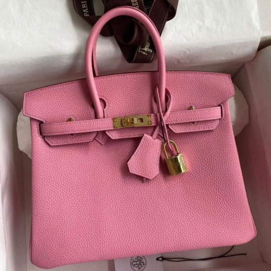 Replica Borsa Hermes Birkin 25 Retourne Rosa Clemence