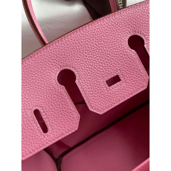 Replica Borsa Hermes Birkin 25 Retourne Rosa Clemence