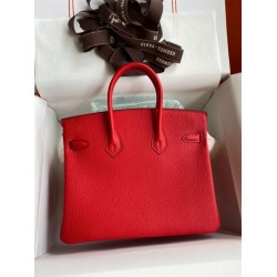 Replica Borsa Hermes Birkin 25 Retourne Rossa Clemence