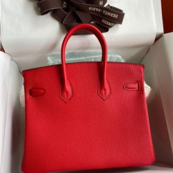 Replica Borsa Hermes Birkin 25 Retourne Rossa Clemence