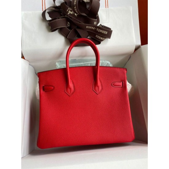 Replica Borsa Hermes Birkin 25 Retourne Rossa Clemence