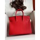 Replica Borsa Hermes Birkin 25 Retourne Rossa Clemence