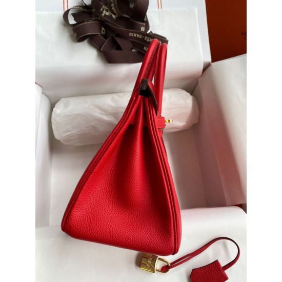 Replica Borsa Hermes Birkin 25 Retourne Rossa Clemence