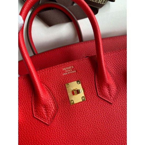 Replica Borsa Hermes Birkin 25 Retourne Rossa Clemence