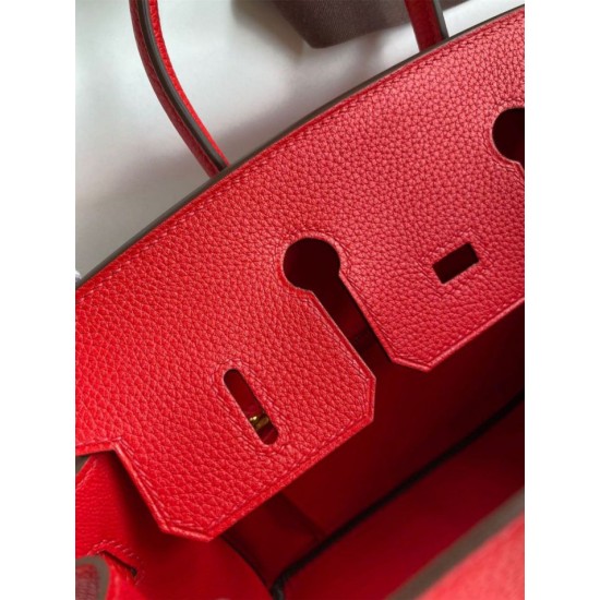 Replica Borsa Hermes Birkin 25 Retourne Rossa Clemence