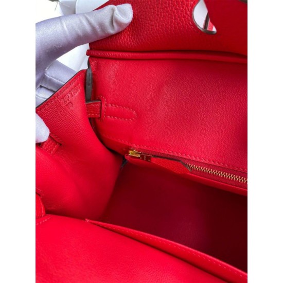 Replica Borsa Hermes Birkin 25 Retourne Rossa Clemence