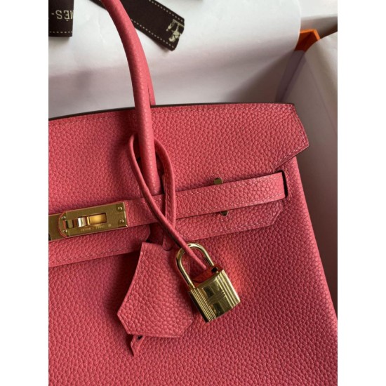 Replica Hermes Birkin 25 Retourne Borsa fatta a mano Rossetto rosa Clemence