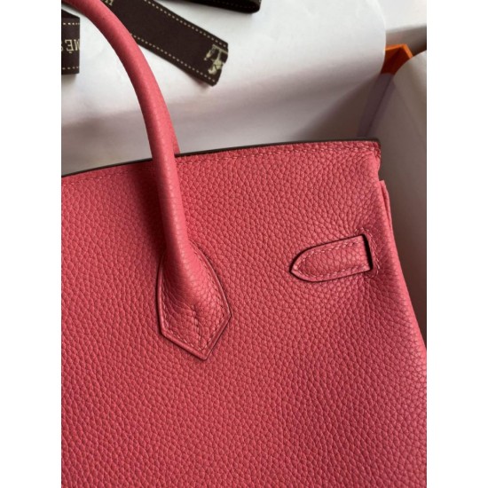 Replica Hermes Birkin 25 Retourne Borsa fatta a mano Rossetto rosa Clemence