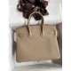 Replica Borsa Hermes Birkin 25 Retourne Tortora Clemence Grigio