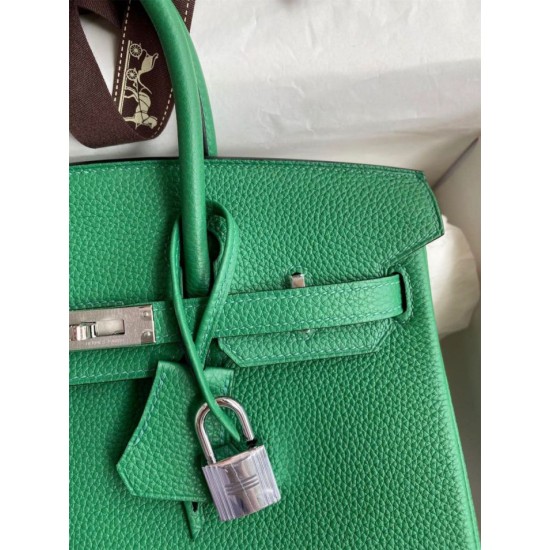Replica Borsa Hermes Birkin 25 Retourne Clemence grigio perla
