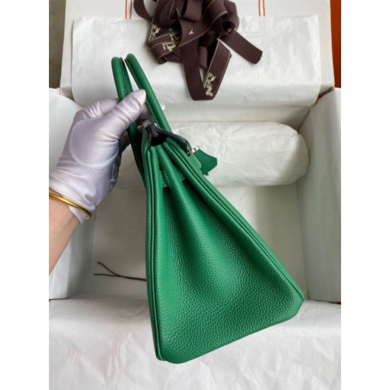 Replica Borsa Hermes Birkin 25 Retourne Clemence grigio perla