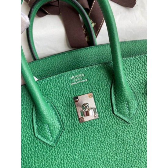Replica Borsa Hermes Birkin 25 Retourne Clemence grigio perla