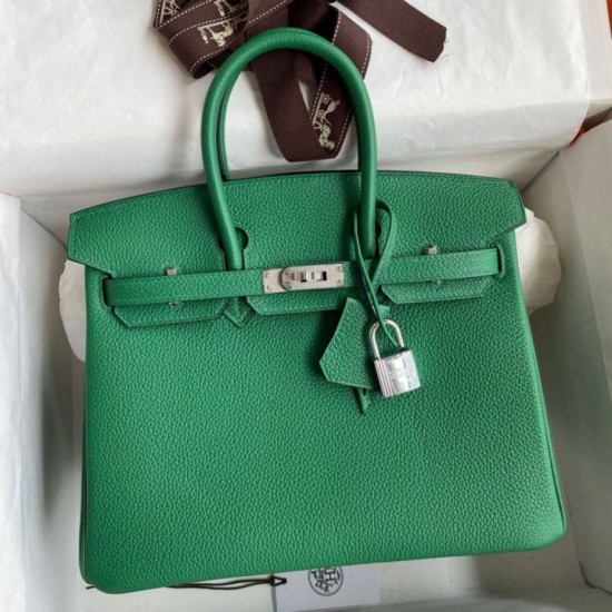 Replica Borsa Hermes Birkin 25 Retourne Clemence grigio perla