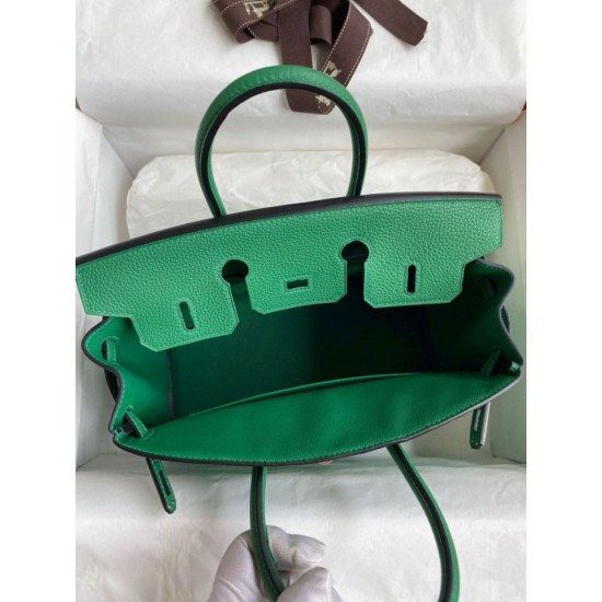 Replica Borsa Hermes Birkin 25 Retourne Clemence grigio perla