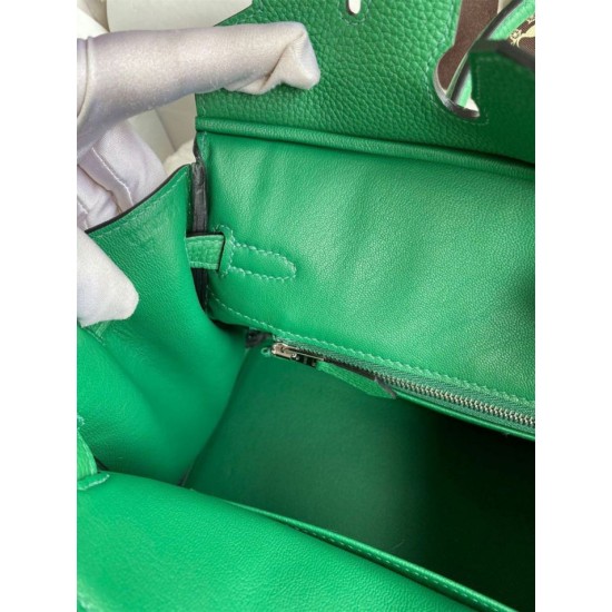 Replica Borsa Hermes Birkin 25 Retourne Clemence grigio perla