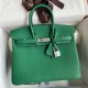 Replica Borsa Hermes Birkin 25 Retourne Clemence grigio perla