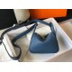 Replica Borsa Hermes Lindy Mini Agata Blu Clemence
