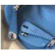 Replica Borsa Hermes Lindy Mini Agata Blu Clemence
