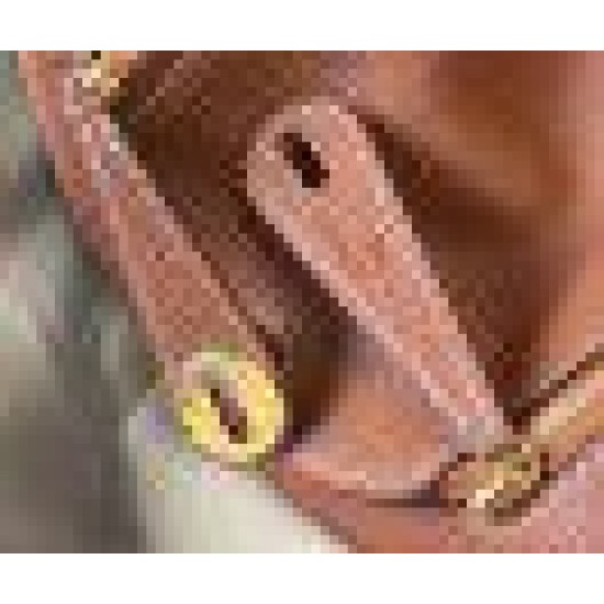 Replica Borsa Hermes Lindy Mini Clemence in pelle di vitello dorata