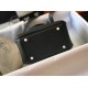 Replica Borsa Hermes Lindy Mini Pelle di vitello Clemence nera