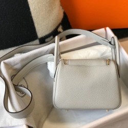 Replica Borsa Hermes Mini Lindy Clemence grigio perla