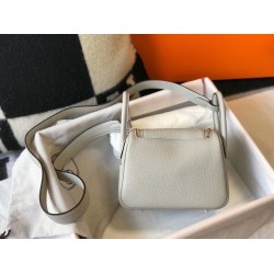 Replica Borsa Hermes Mini Lindy Clemence grigio perla