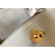 Replica Borsa Hermes Mini Lindy Clemence grigio perla