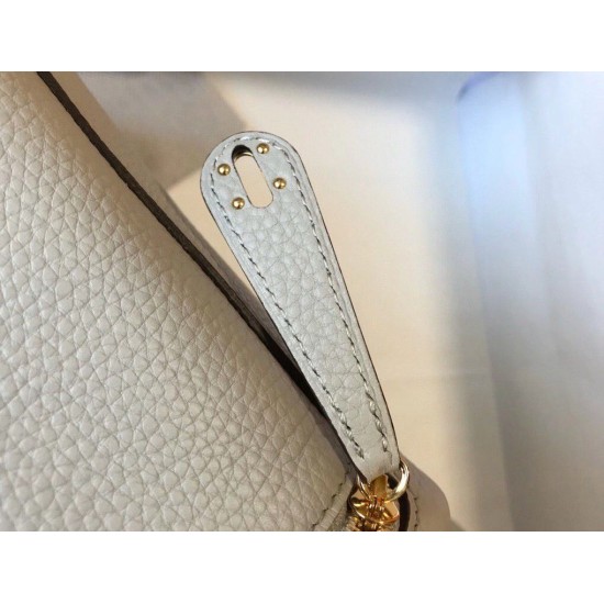 Replica Borsa Hermes Mini Lindy Clemence grigio perla