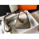 Replica Borsa Hermes Lindy Mini Taupe Clemence in pelle di vitello