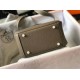 Replica Borsa Hermes Lindy Mini Taupe Clemence in pelle di vitello