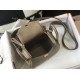 Replica Borsa Hermes Lindy Mini Taupe Clemence in pelle di vitello