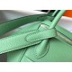 Replica Borsa Hermes Lindy Mini Clemence in pelle di vitello verde