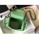 Replica Borsa Hermes Lindy Mini Clemence in pelle di vitello verde