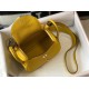 Replica Borsa Hermes Lindy Mini Clemence in pelle di vitello gialla