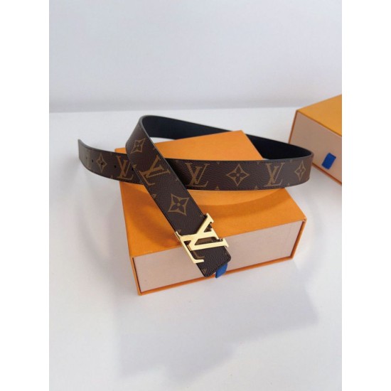 Replica Cintura reversibile Louis Vuitton LV con iniziali 30 mm M0565V Tela monogramma