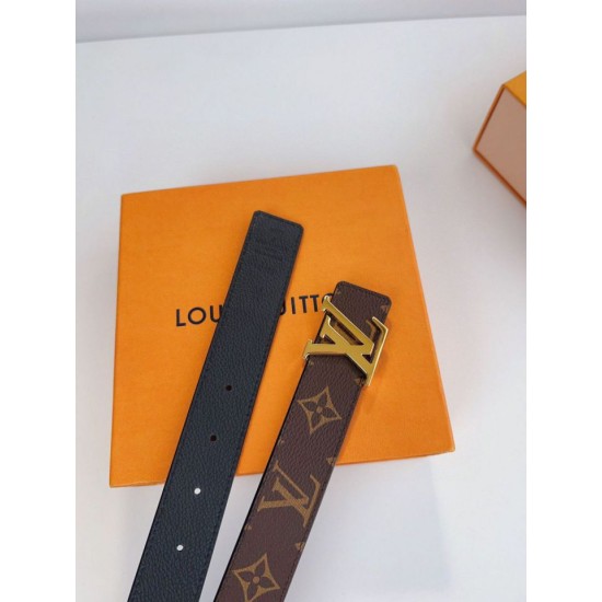 Replica Cintura reversibile Louis Vuitton LV con iniziali 30 mm M0565V Tela monogramma